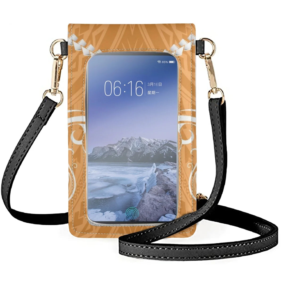 Tribal Print Pattern Phone Bags Polynesian Tattoo Shoulder Satchel