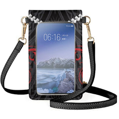 Tribal Print Pattern Phone Bags Polynesian Tattoo Shoulder Satchel
