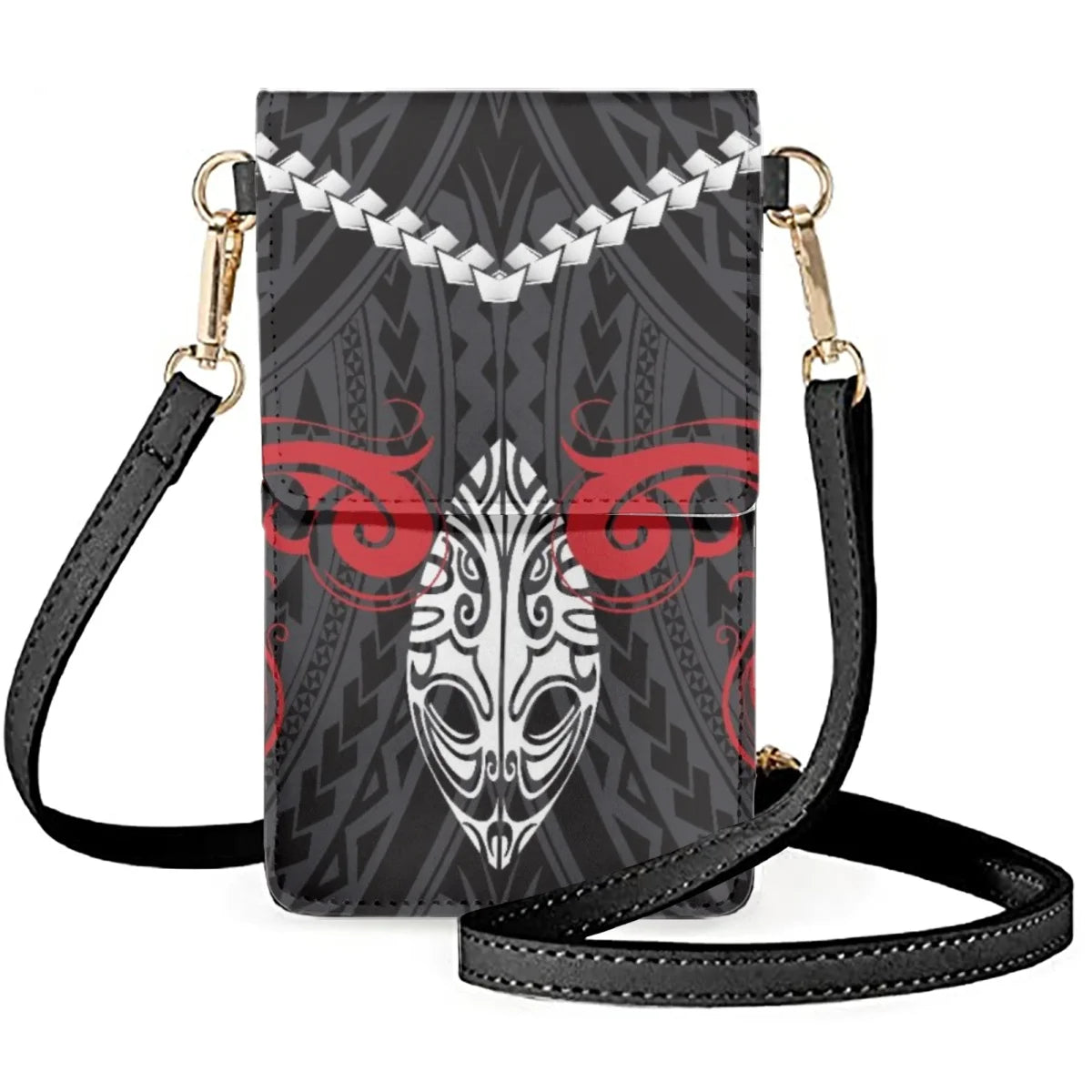 Tribal Print Pattern Phone Bags Polynesian Tattoo Shoulder Satchel