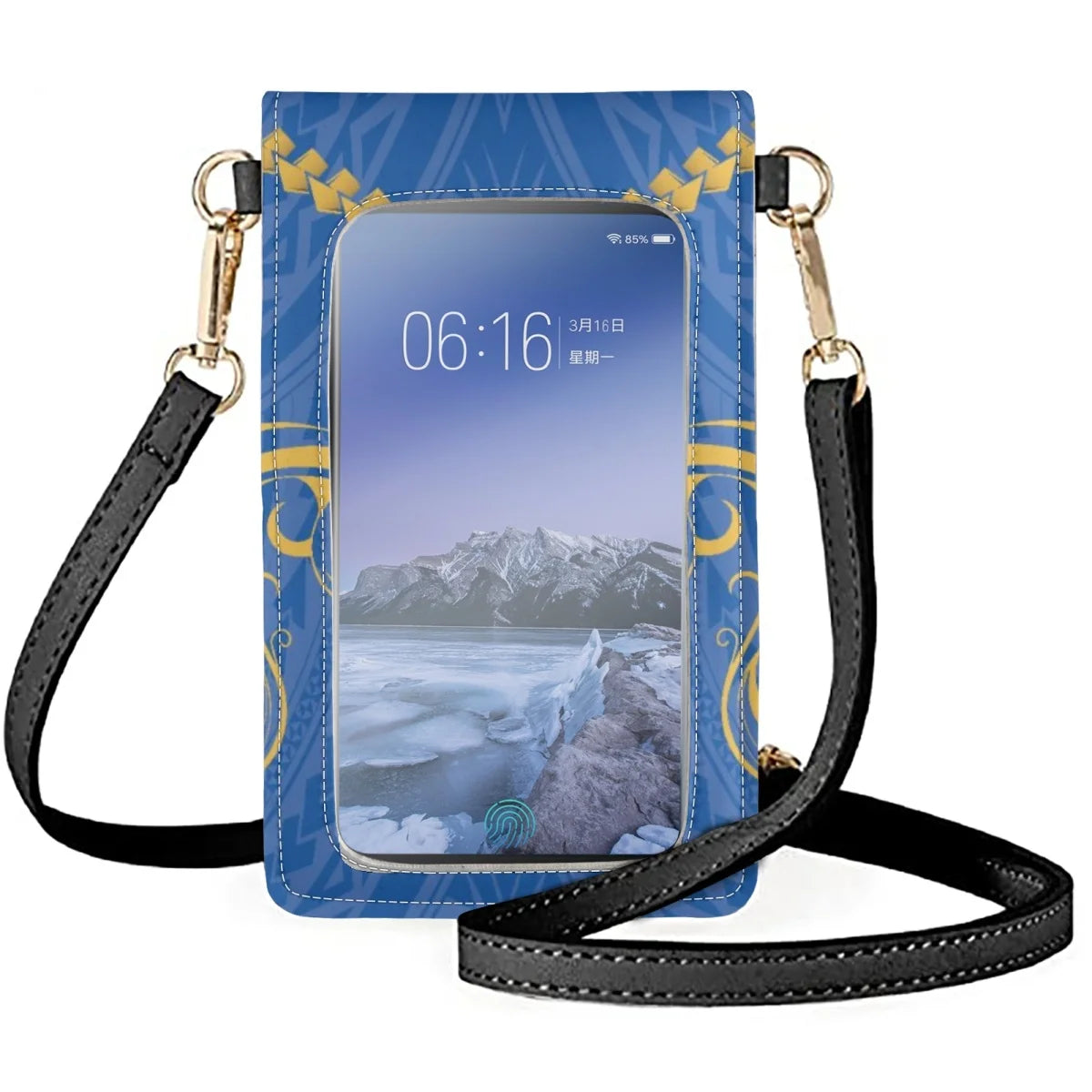Tribal Print Pattern Phone Bags Polynesian Tattoo Shoulder Satchel