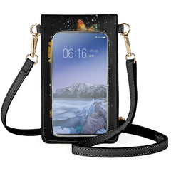 Turtle Sunflowers Mobile Phone Make-up Bag Shoulder Pouch