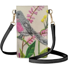 Vintage Bird Embroidery Makeup Bag Women's Satchel Wallet