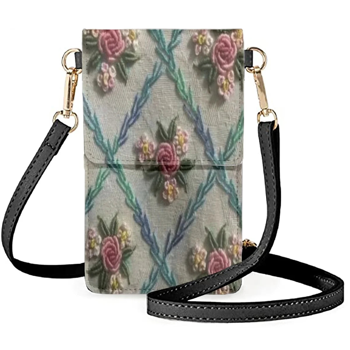 Vintage Bird Embroidery Makeup Bag Women's Satchel Wallet