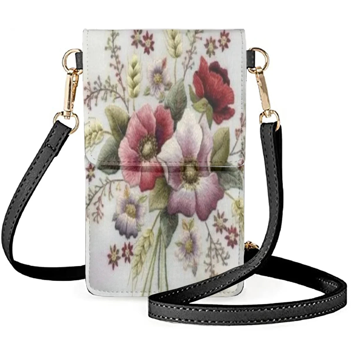 Vintage Bird Embroidery Makeup Bag Women's Satchel Wallet
