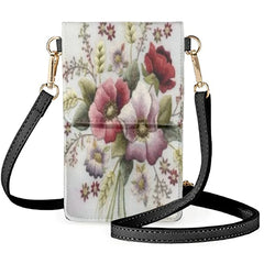 Vintage Bird Embroidery Makeup Bag Women's Satchel Wallet