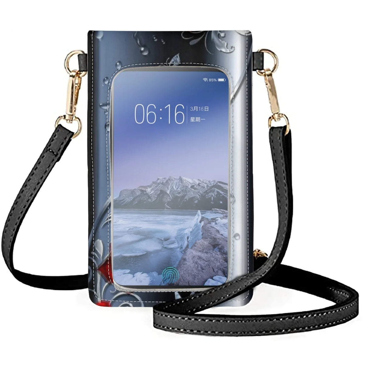 Metallic Rose Butterfly Phone Bag 3D Printed Flower Wallets