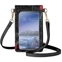 Metallic Rose Butterfly Phone Bag 3D Printed Flower Wallets