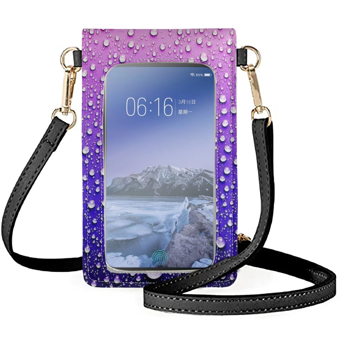 Water Drop Real Sense PU Mobile Phone Protection Cover
