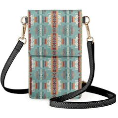 Watercolor Tie Dye Effect Cell Phone Bag Unisex Geometric Ethnic Style Mobi