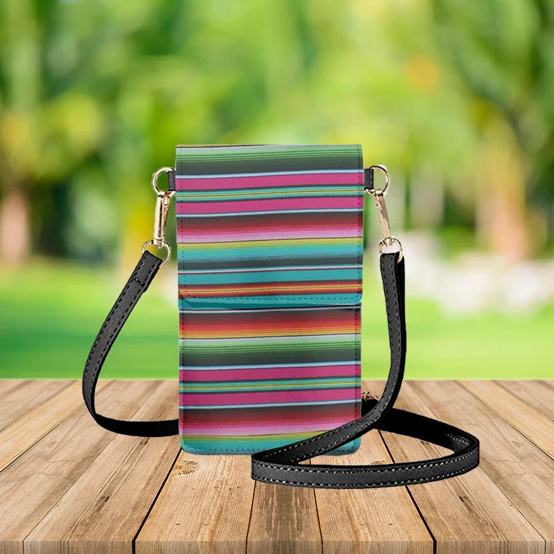 Watercolor Tie Dye Effect Cell Phone Bag Unisex Geometric Ethnic Style Mobi