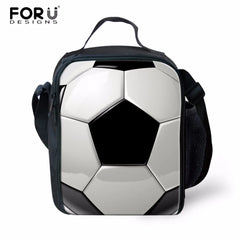 Thermal Food Picnic Lunch Bag Footballs Lunch Box For School Cooler Bag