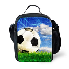 Thermal Food Picnic Lunch Bag Footballs Lunch Box For School Cooler Bag