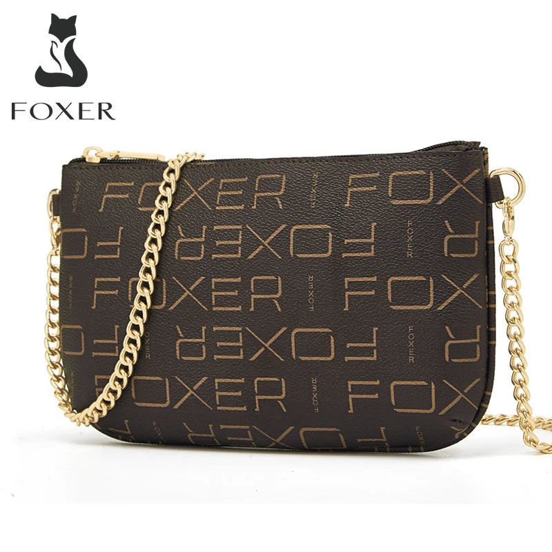 Women PVC Leather Shoulder Bag Small Purse Monogram Signature Printing Letter
