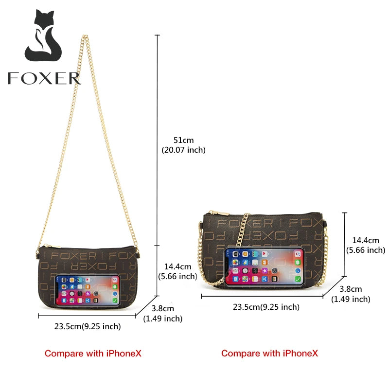 Women PVC Leather Shoulder Bag Small Purse Monogram Signature Printing Letter
