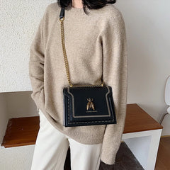 Women's Flap Shoulder Bag Chain Messenger PU Leather Tote Cartoon Crossbody