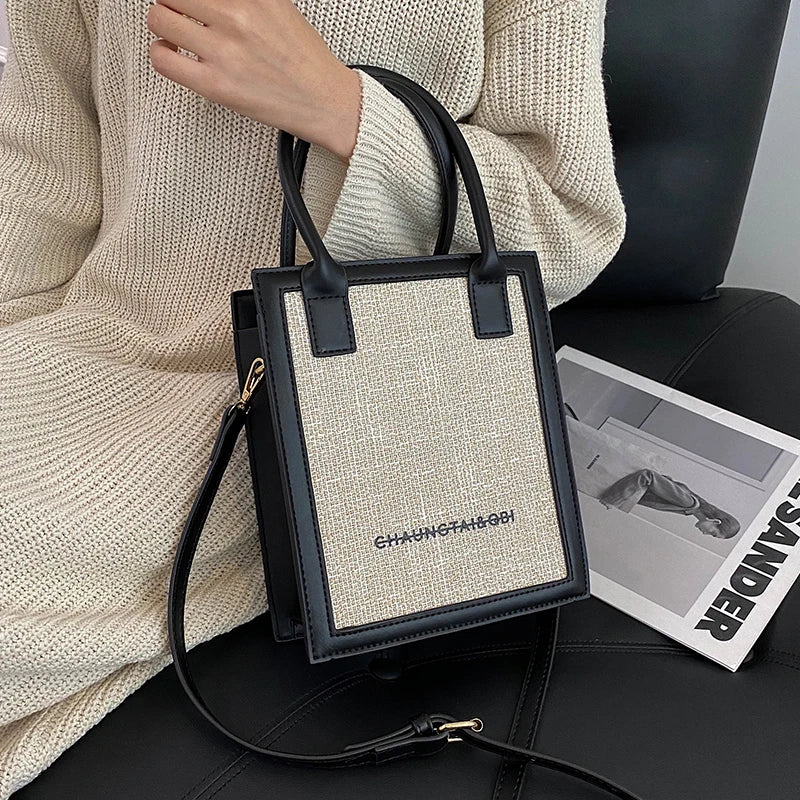 Women's Small Square Crossbody Bag PU Leather Shoulder Handbag