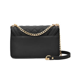 Women's PU Leather Shoulder Bag Chain Embroidery Crossbody Tote