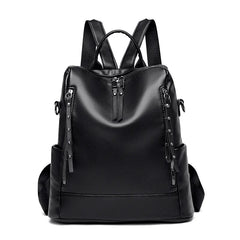 Multifunction Female Backpack PU Leather Shoulder Bag