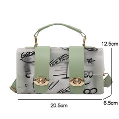 Graffiti PVC Shoulder Bag Small Handbag Purse WLHB2738