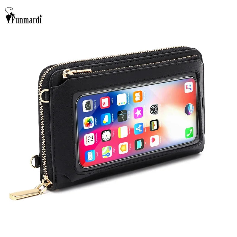 Cellphone Shoulder Bag Women Wallet PU Leather Crossbody Bag