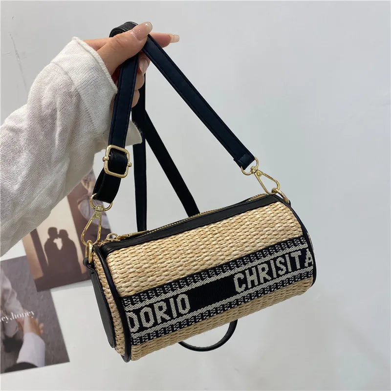 Summer Straw Small Mini Shoulder Bag For Girl