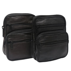 Men's Waterproof Mobile Phone Waist Bag Leather Belt Sheepskin