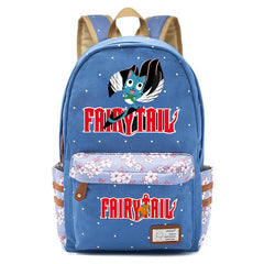 Fairy Tail Canvas Backpack Unisex Student Zip Cartoon Schoolbag