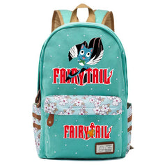 Fairy Tail Canvas Backpack Unisex Student Zip Cartoon Schoolbag
