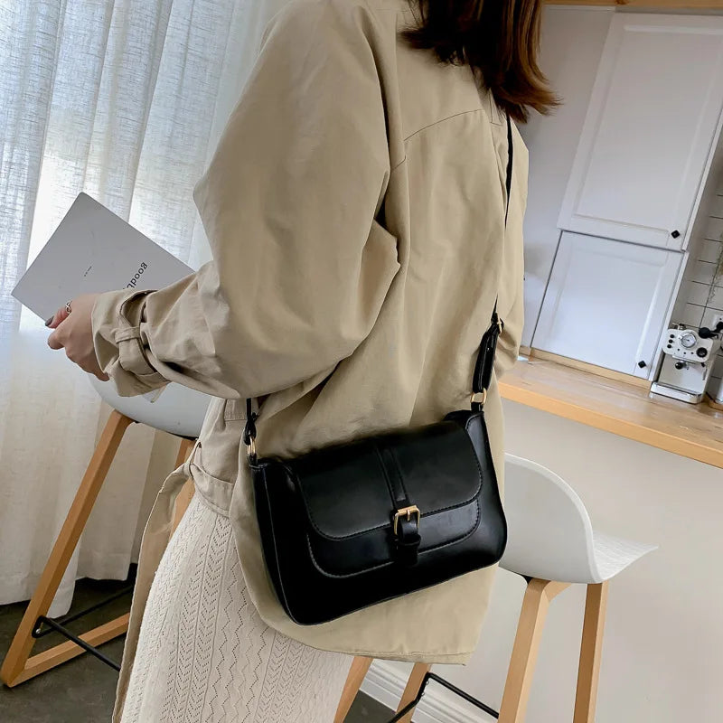 Retro Leather Crossbody Bags For Women Torebki Damskie