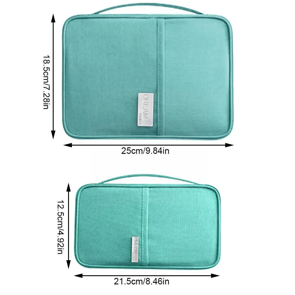 Family Travel Wallet Passport Holder Waterproof Document Bag