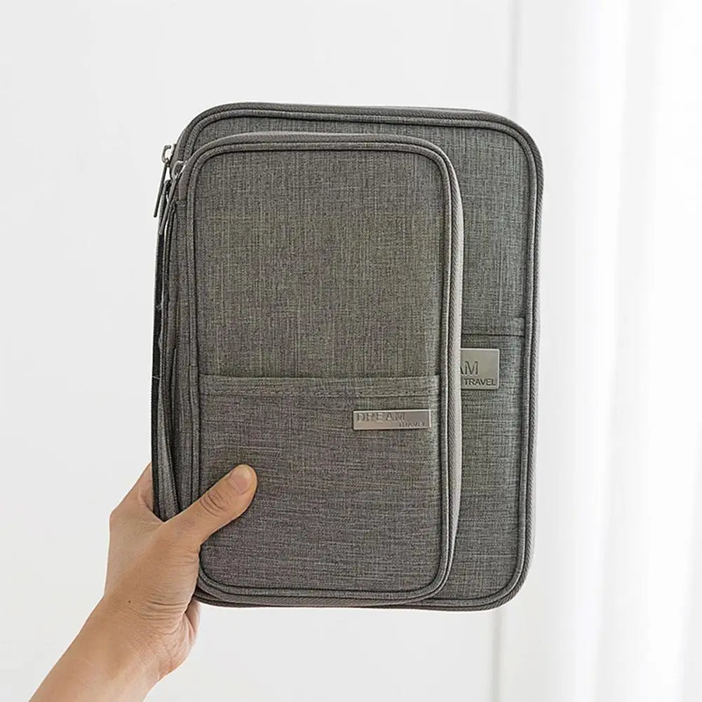Family Travel Wallet Passport Holder Waterproof Document Organizer