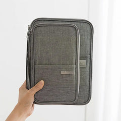 Family Travel Wallet Passport Holder Waterproof Document Organizer