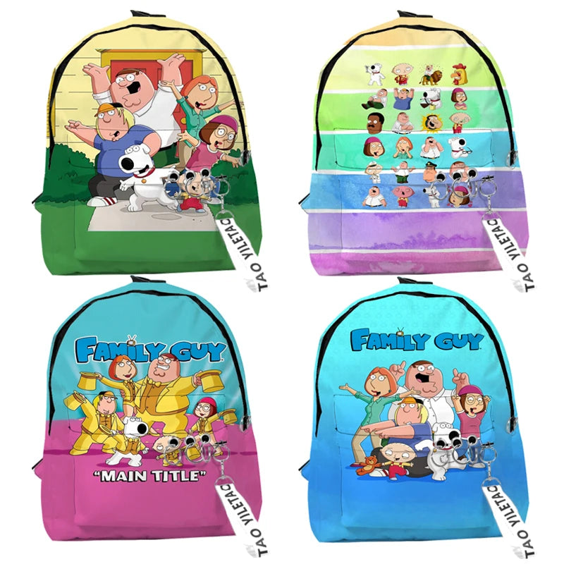 Family X Guy TV Series School Bags Peter Girls Boys Travel Bag Waterproof Mochil