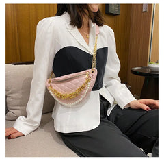 Plaid Quilted Women's Shoulder Bag Small Crossbody Chain Handbag