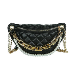 Plaid Quilted Women's Shoulder Bag Small Crossbody Chain Handbag