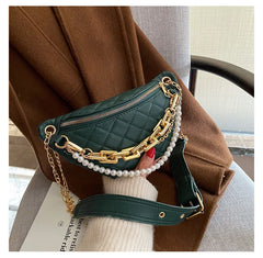 Plaid Quilted Women's Shoulder Bag Small Crossbody Chain Handbag