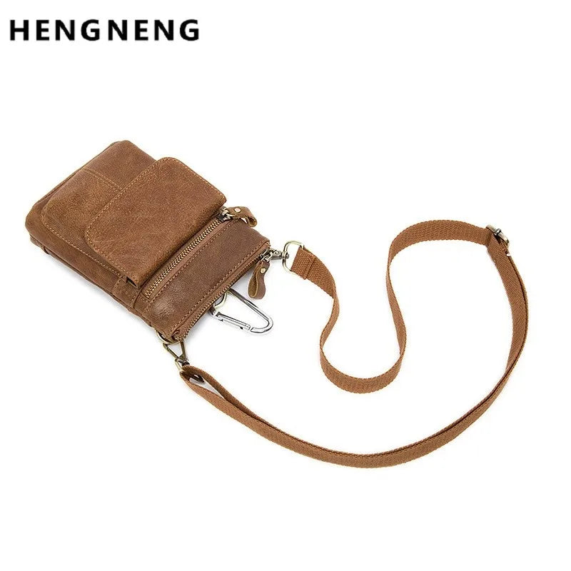 Men Leather Shoulder Bag Crossbody Business Messenger Briefcase