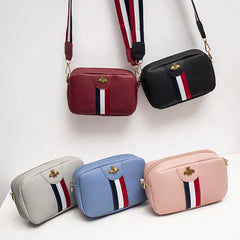 Famous Women Composite Messenger Bag Bee Diamonds Panelled Leather Handbag
