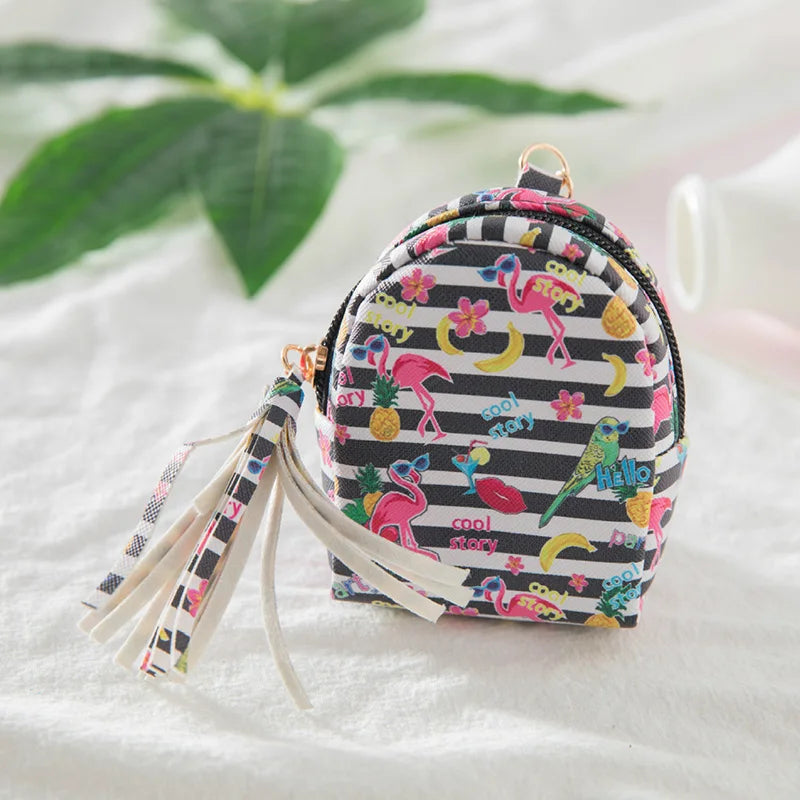 Flamingo Keychain Coin Purse Small Wallet Handbag Pendant Jewelry