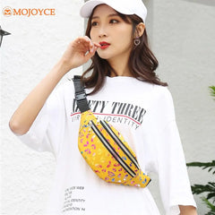 Women's Butterfly Print Fanny Bag Crossbody Chest Phone Purse