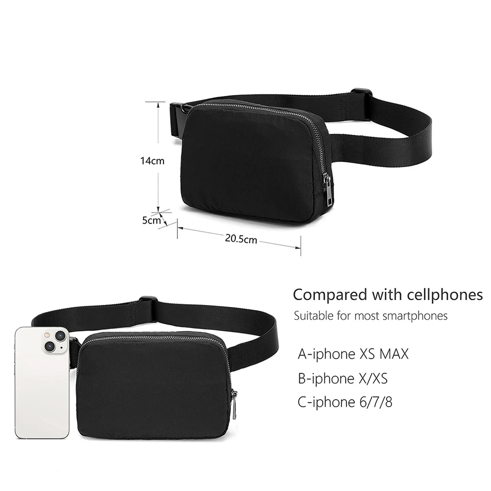 Fanny Belt Bag Crossbody Waist Pack for Running Hiking Travel