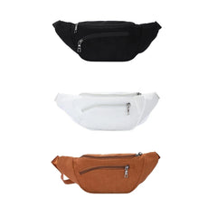 Women's Corduroy Fanny Pack Zippered Waist Bag