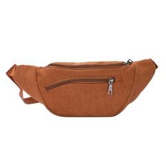 Women's Corduroy Fanny Pack Zippered Waist Bag