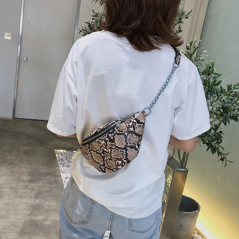 Leopard Crossbody Chest Pack Women Waist Bag