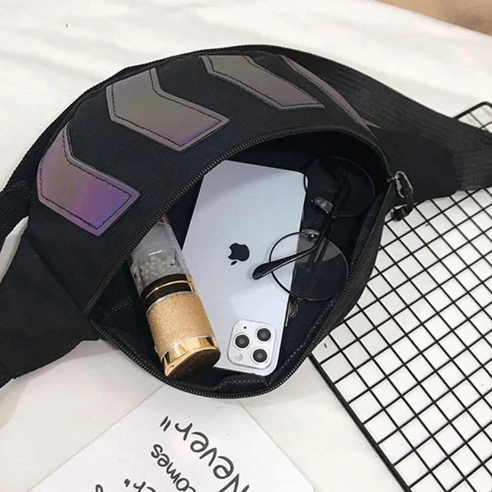 Reflective Waist Bag Pack for Women Men Sports Running Belt Pouch Crossbody