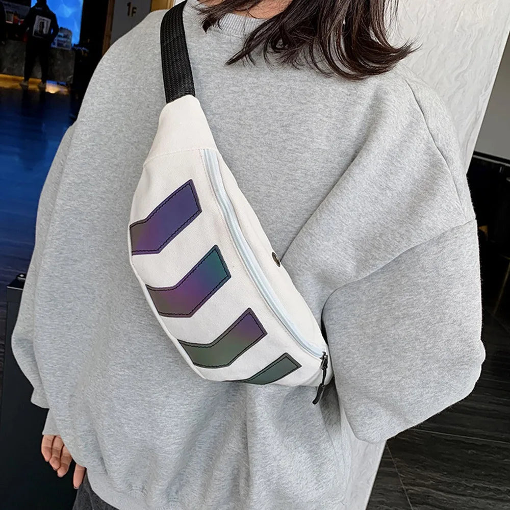 Reflective Waist Bag Pack for Women Men Sports Running Belt Pouch Crossbody