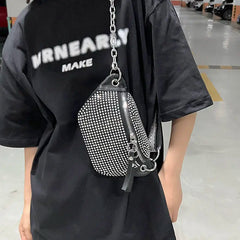 Women's Rhinestone Fanny Pack Chest Bag