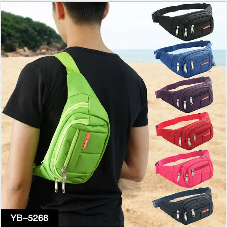 Nylon Waist Hip Belt Bag Pouch Street Sport Jogging Bum Pack