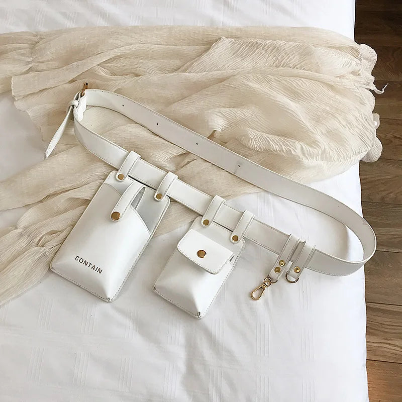 Leather Waist Belt Bag Crossbody Chest Bags Girl