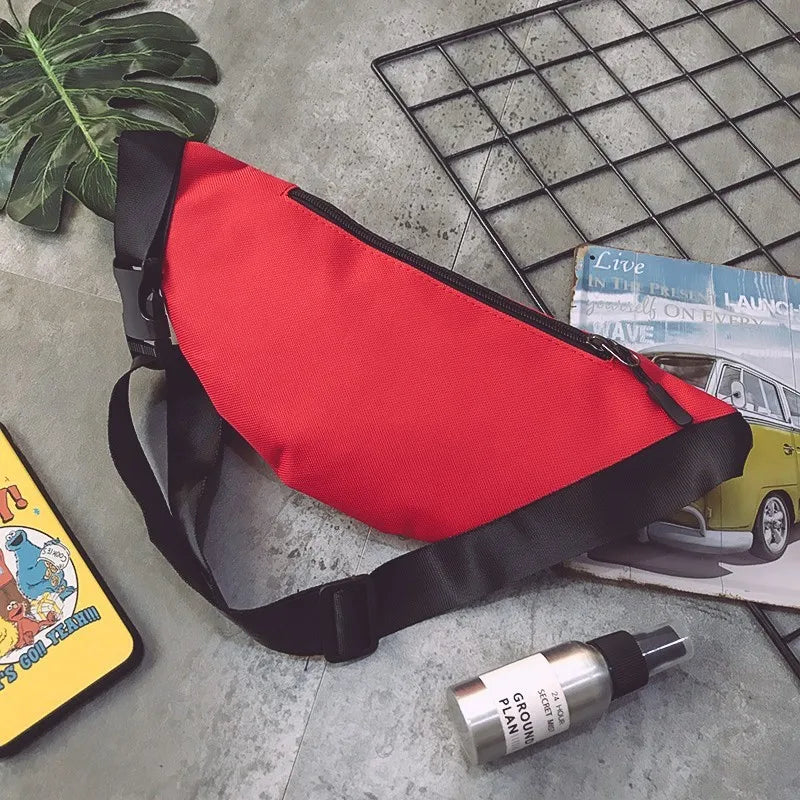 Unisex Hip Hop Style Nylon Chest Bag Waterproof Sports Shoulder